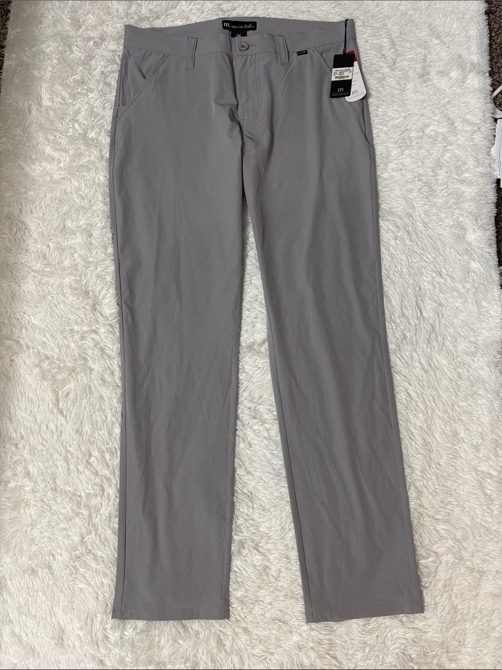 NWT Travis Mathew Light Grey Pure Performance Majestic X Players Golf Pants 34